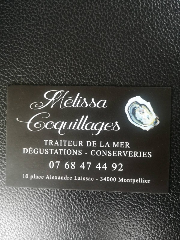 Traiteur de la mer coquillages et conserverie  Montpellier Hérault 34000 Melissa coquillage traiteur