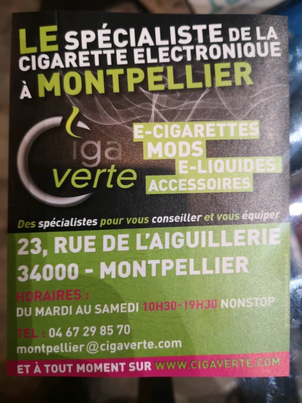 Ou trouver des cigarettes électroniques à Montpellier. Montpellier 34000 Cigaverte
